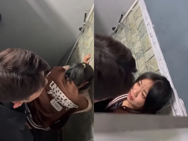 địt nhau gái xinh Phát hiện đôi chim sâu lén lút đụ nhau trong toilet quán cà phê